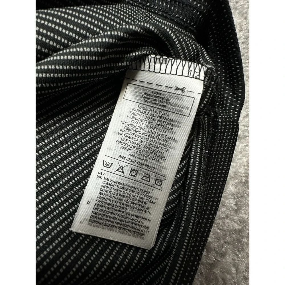 ADIDAS GOLF Men's COLORBLOCK Short Sleeve Polo‎ Black Dotted Large NWT